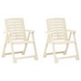 Voir la diapositive 3 : VIDAXL Ensemble de bistro pliable 3 pcs Plastique Blanc
