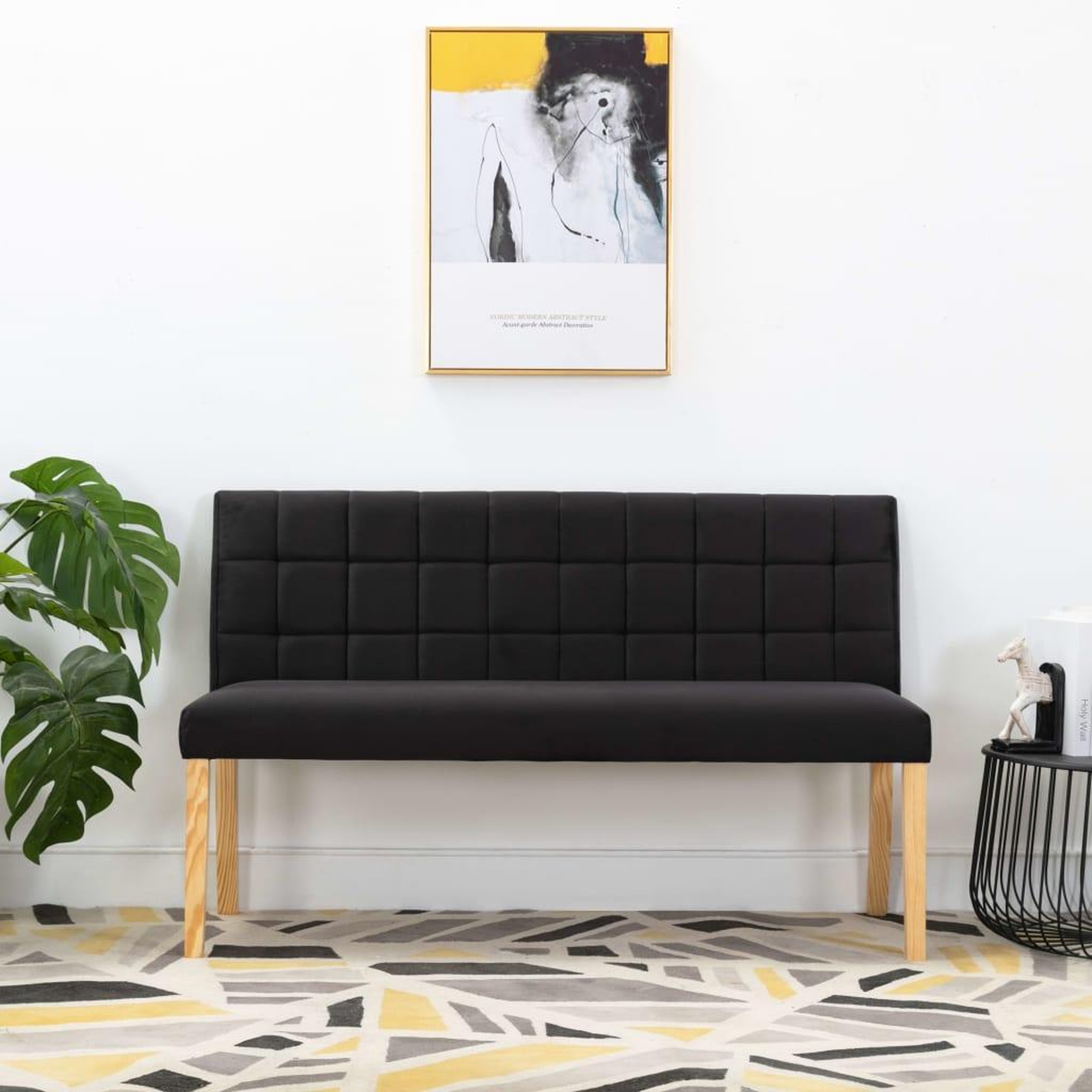 Voir la diapositive 1 : VIDAXL Banc 140 cm Noir Velours
