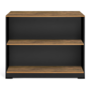 Voir la diapositive 3 : ID MARKET Table de bar îlot JUNO bois noir et plateau foncé HAWKINS