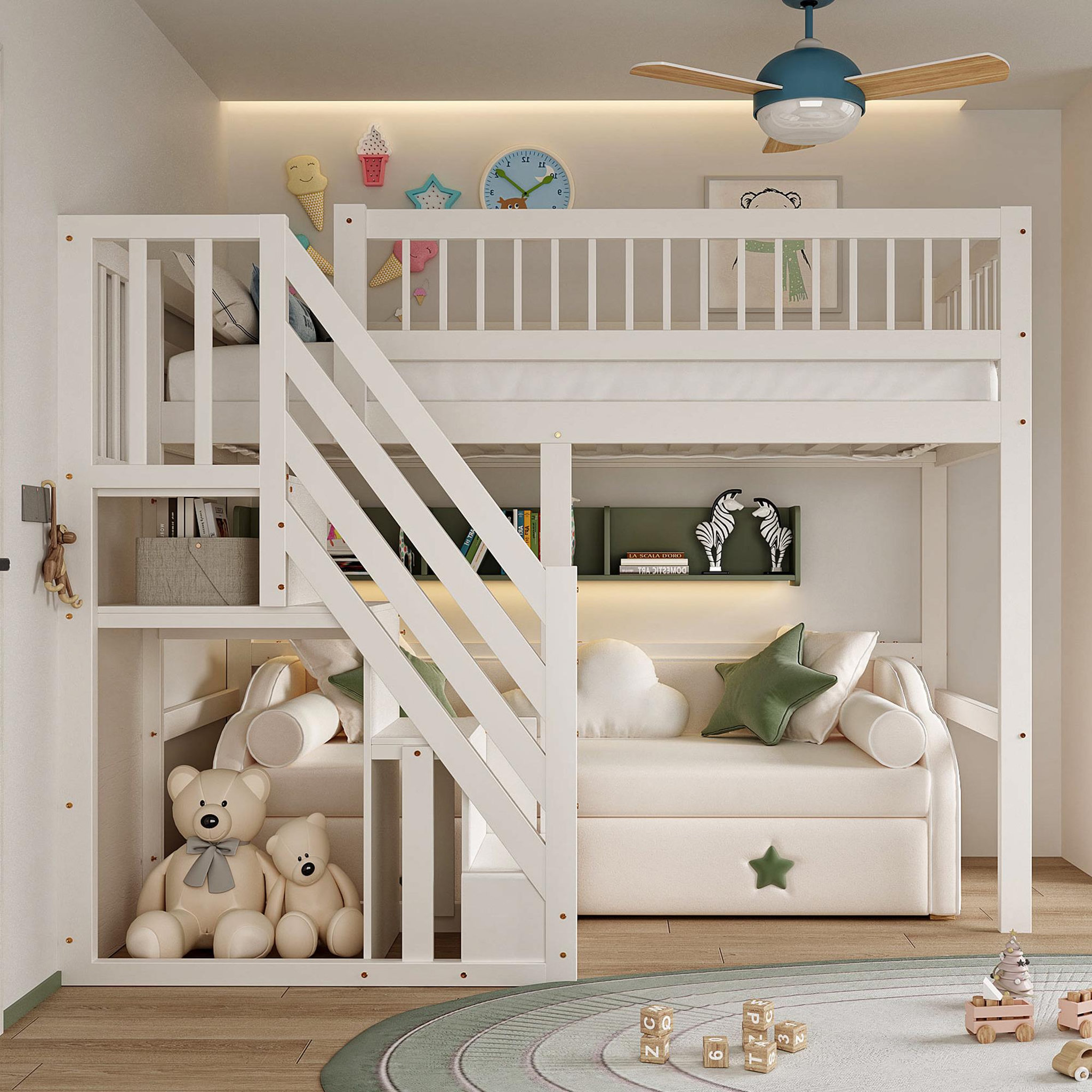 Voir la diapositive 4 : MERAX Lit mezzanine enfant