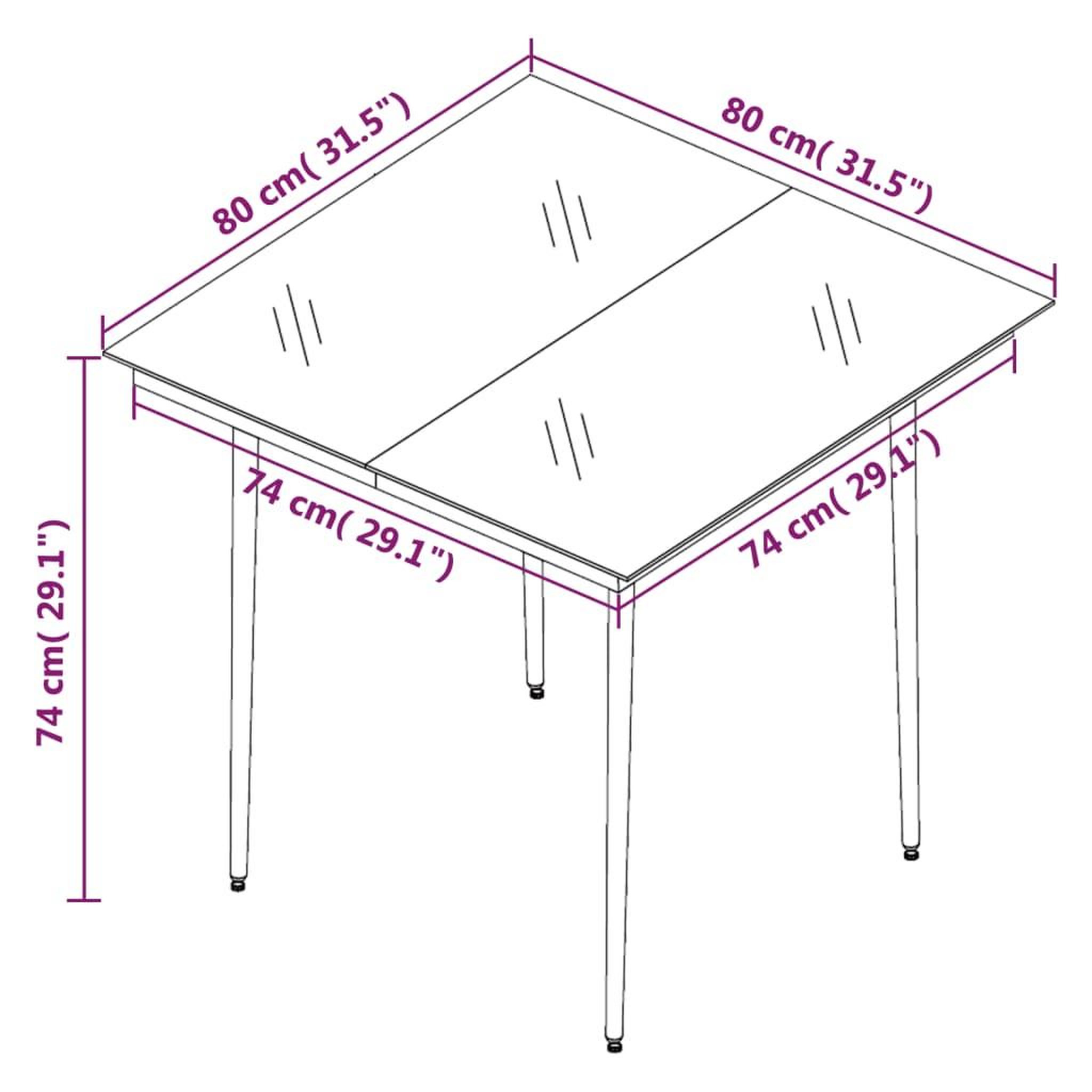 Voir la diapositive 6 : VIDAXL Ensemble a manger de jardin coussins 3 pcs Resine tressee Verre