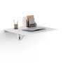 Voir la diapositive 1 : ID MARKET Table murale EXPRESS rabattable 2 personnes blanc L. 70 cm