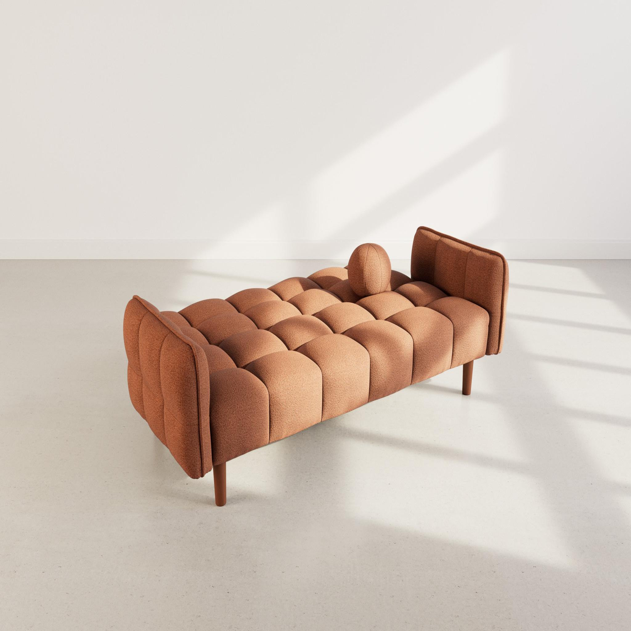 Voir la diapositive 6 : BEST MOBILIER Adam - canapé convertible clic-clac 2 places en tissu texturé