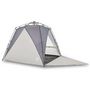 Voir la diapositive 2 : VIDAXL Tente de plage 4 personnes gris liberation rapide impermeable