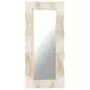 VIDAXL Miroir Blanc 110x50 cm Bois de manguier massif