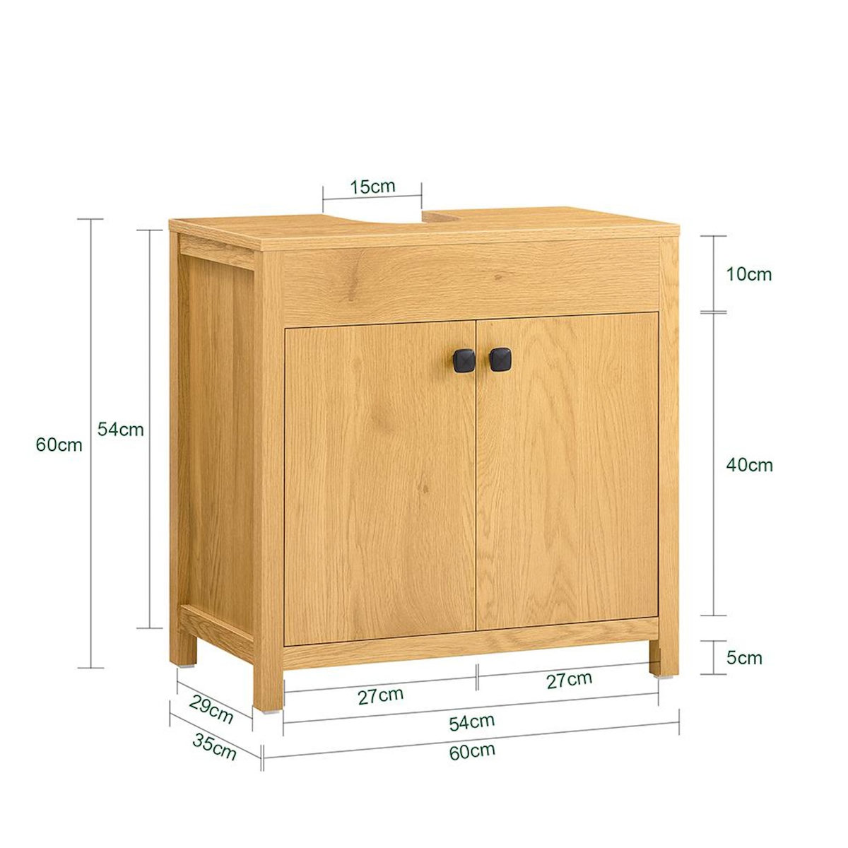 SOBUY SoBuy - Meuble Sous-vasque à deux portes - Rustique - BZR98