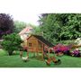 Voir la diapositive 2 : Habitat et Jardin Poulailler  Lily  avec pondoir en bois - Marron