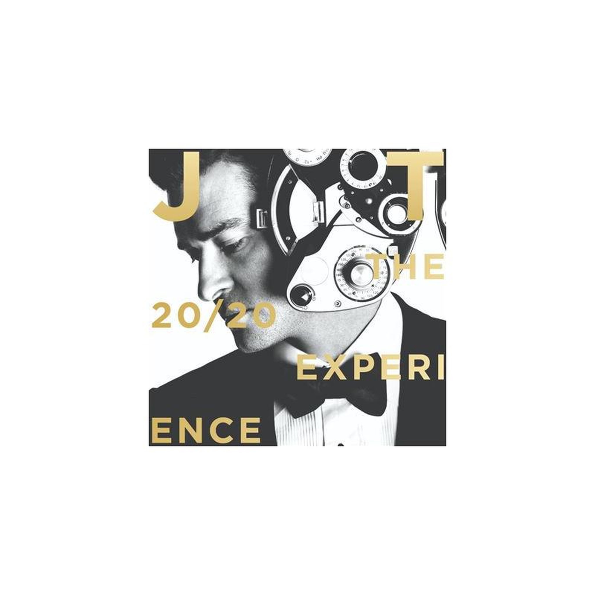 Album vinyle - jaquette “the 20/20 experience” noir, blanc et or