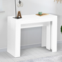 Voir la diapositive 3 : ID MARKET Table console extensible ORLANDO 10 personnes 235 cm bois blanc