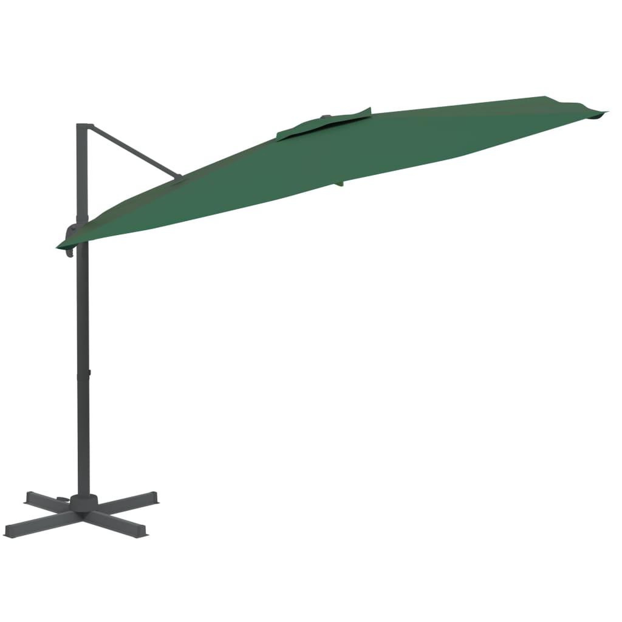 Voir la diapositive 5 : VIDAXL Parasol cantilever a LED Vert 400x300 cm