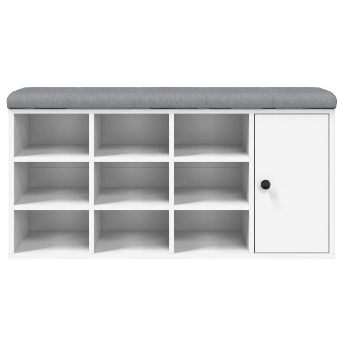 VIDAXL Banc a chaussures blanc 102x32x50 cm bois d'ingenierie