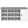 Voir la diapositive 5 : VIDAXL Banc a chaussures blanc 102x32x50 cm bois d'ingenierie