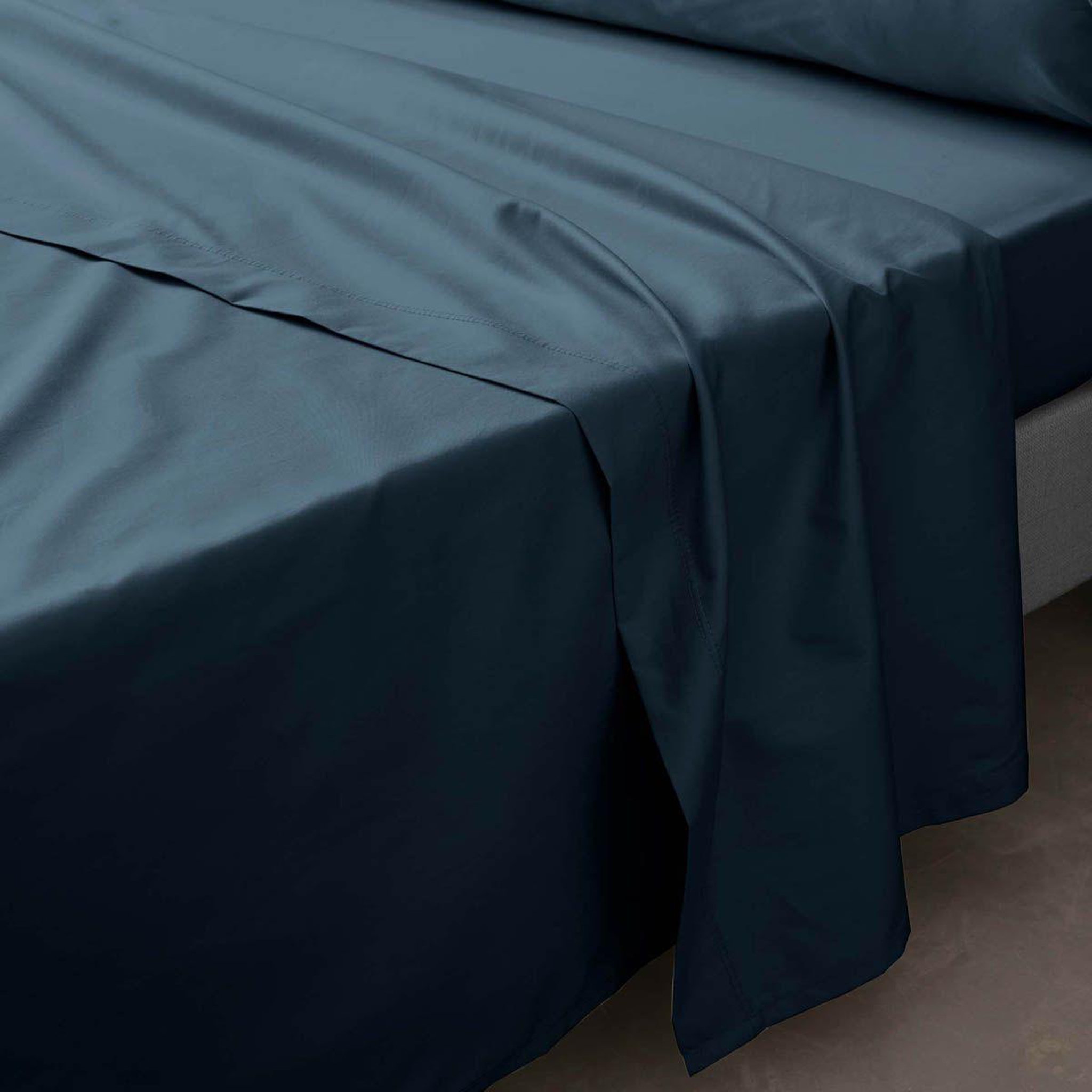 Douceur d'Intérieur Drap Plat  Percaline  180x290cm Bleu Nuit