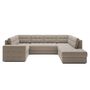 Voir la diapositive 5 : BEST MOBILIER Nappa - canapé panoramique d'angle gauche 7 places convertible avec coffre en velours