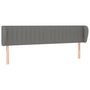Voir la diapositive 2 : VIDAXL Tete de lit avec oreilles Gris fonce 163x23x78/88 cm Tissu