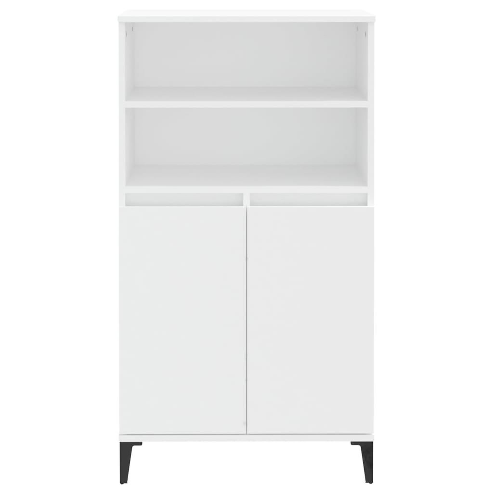Voir la diapositive 3 : VIDAXL Buffet haut Blanc 60x36x110 cm Bois d'ingenierie
