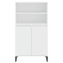 Voir la diapositive 3 : VIDAXL Buffet haut Blanc 60x36x110 cm Bois d'ingenierie