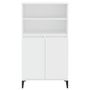 Voir la diapositive 3 : VIDAXL Buffet haut Blanc 60x36x110 cm Bois d'ingenierie