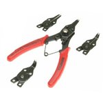 FAITHFULL Pince circlips réversible + 4 mâchoires