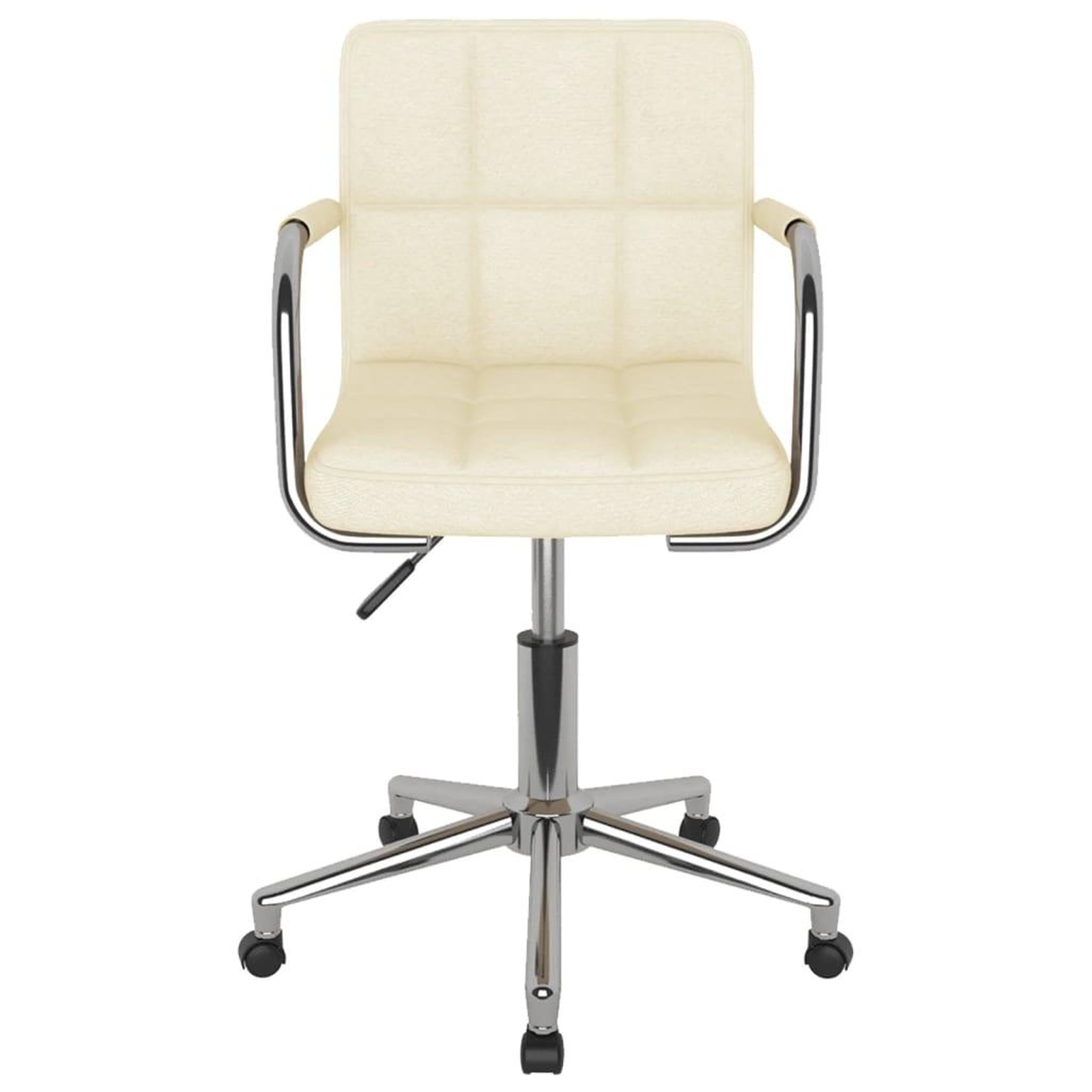 Voir la diapositive 2 : VIDAXL Chaise pivotante de salle a manger Creme Tissu