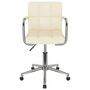 Voir la diapositive 2 : VIDAXL Chaise pivotante de salle a manger Creme Tissu
