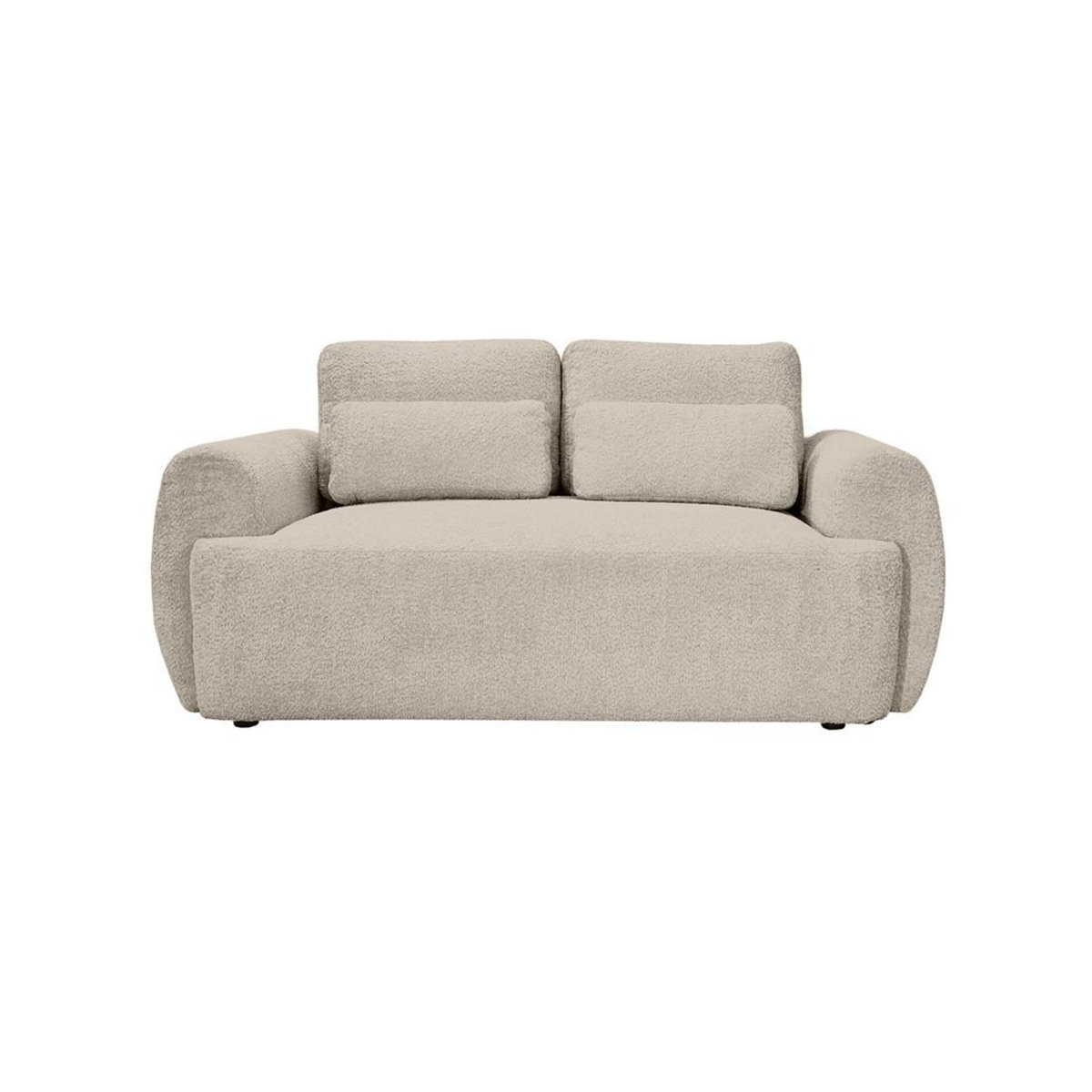 BEST MOBILIER Mahina - canapé droit 2 places - en tissu bouclette