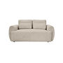Voir la diapositive 2 : BEST MOBILIER Mahina - canapé droit 2 places - en tissu bouclette