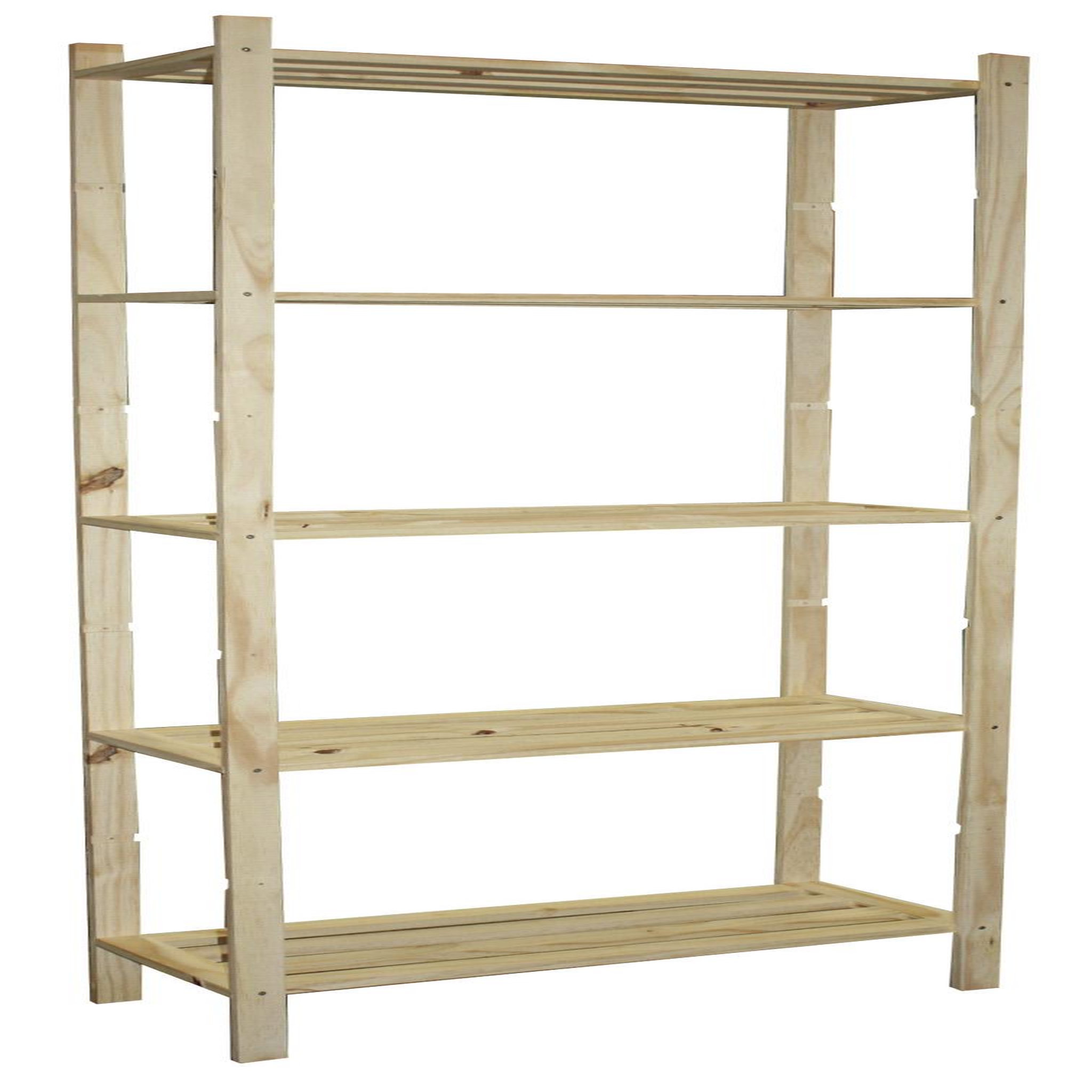 CENTRALE BRICO Etagère Pin, 5 tablettes , l.70 x P.30 x H.170 cm