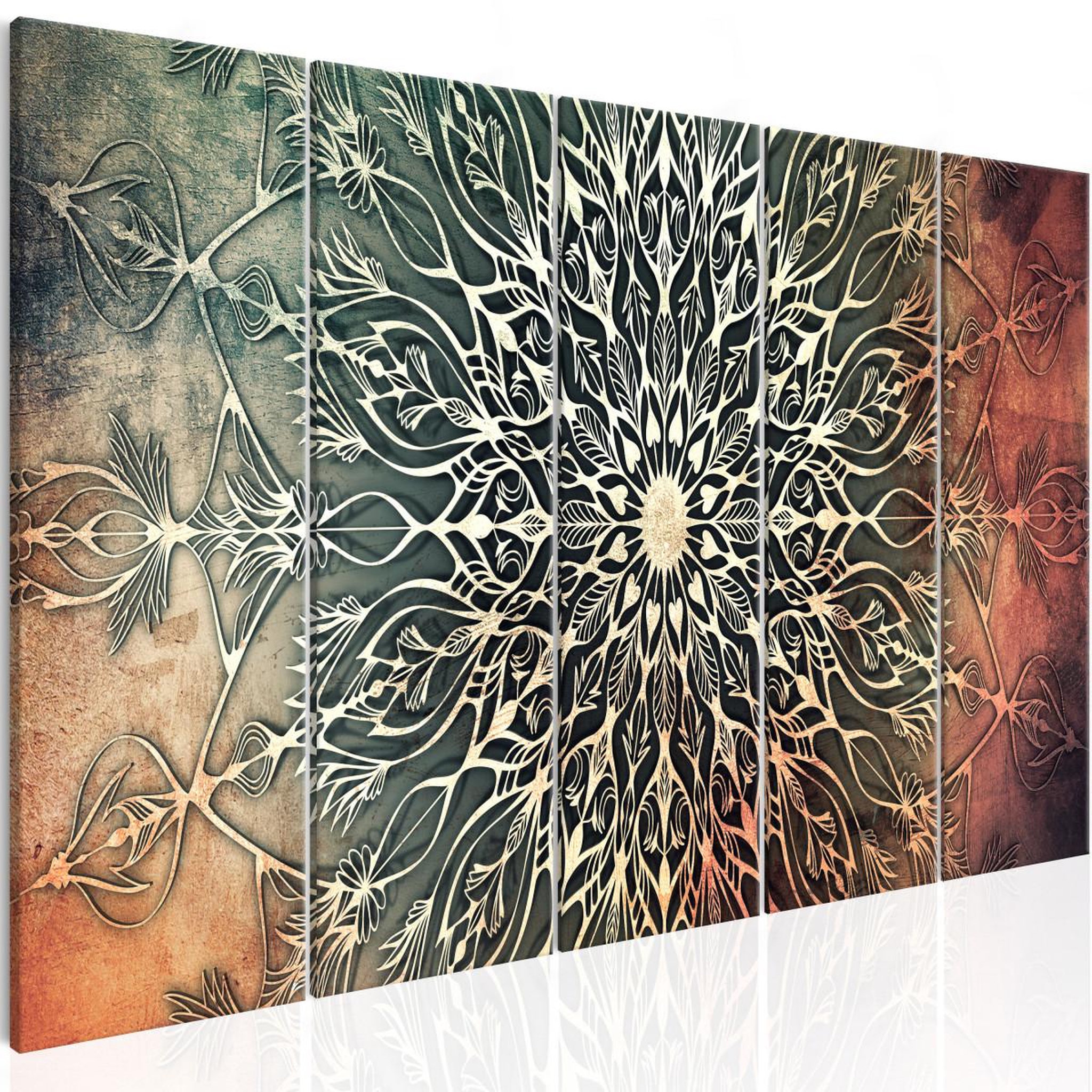 Voir la diapositive 1 : Paris Prix Tableau Imprimé 5 Panneaux  Center Narrow Green