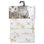 Voir la diapositive 4 : ATMOSPHERA Nappe Motif Étoiles  Colorama  140x240cm Blanc & Or