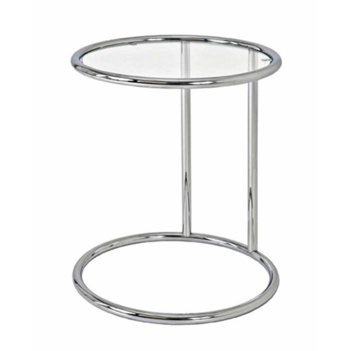 Paris Prix Table d'Appoint en Verre  Blaise  55cm Argent