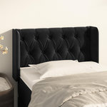 VIDAXL Tete de lit avec oreilles Noir 83x16x78/88 cm Velours