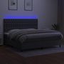 Voir la diapositive 4 : VIDAXL Sommier a lattes de lit et matelas et LED Gris fonce 200x200 cm