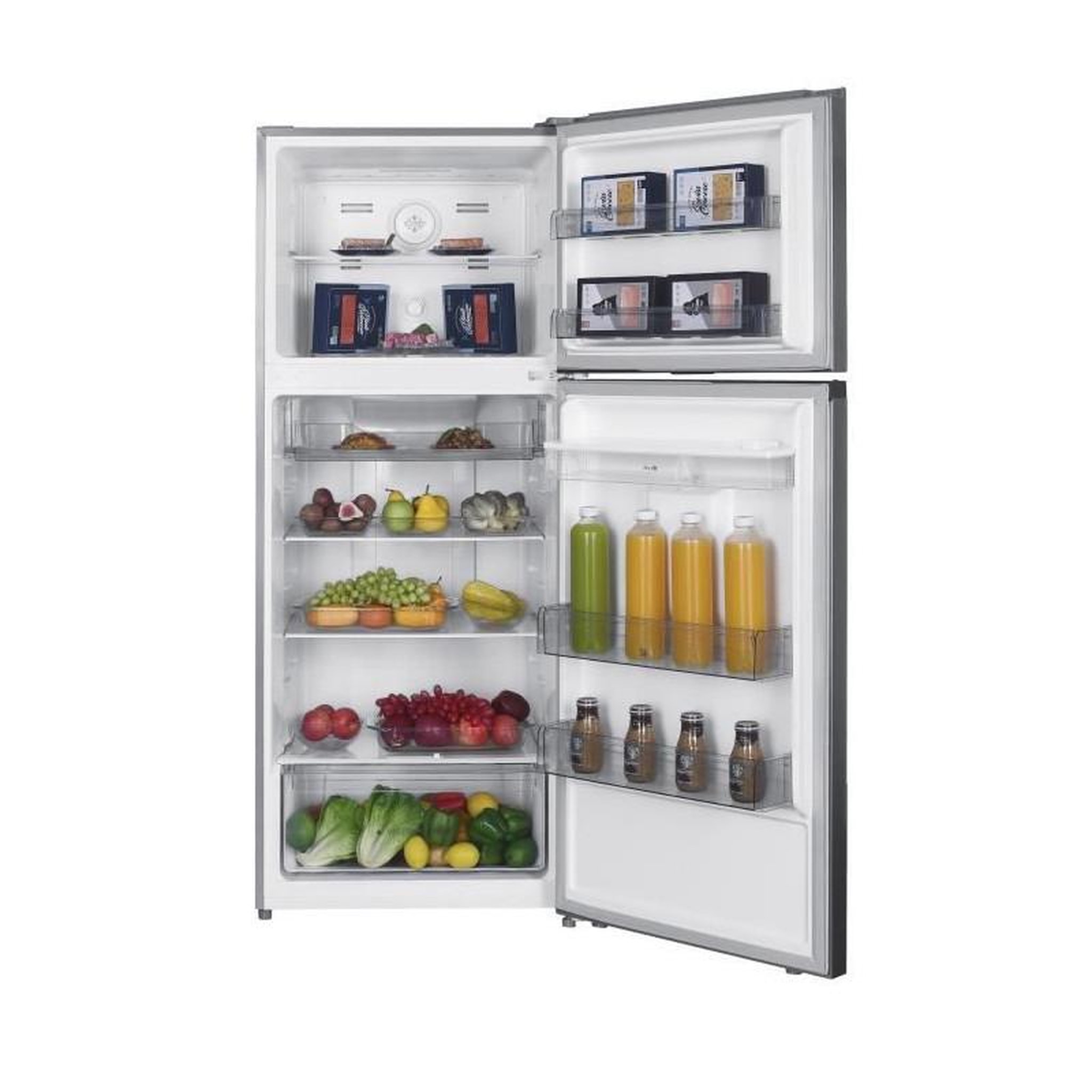 Voir la diapositive 3 : CONTINENTAL EDISON Réfrigérateur congélateur haut 413L Total No Frost inox 70x178 cm – Continental Edison