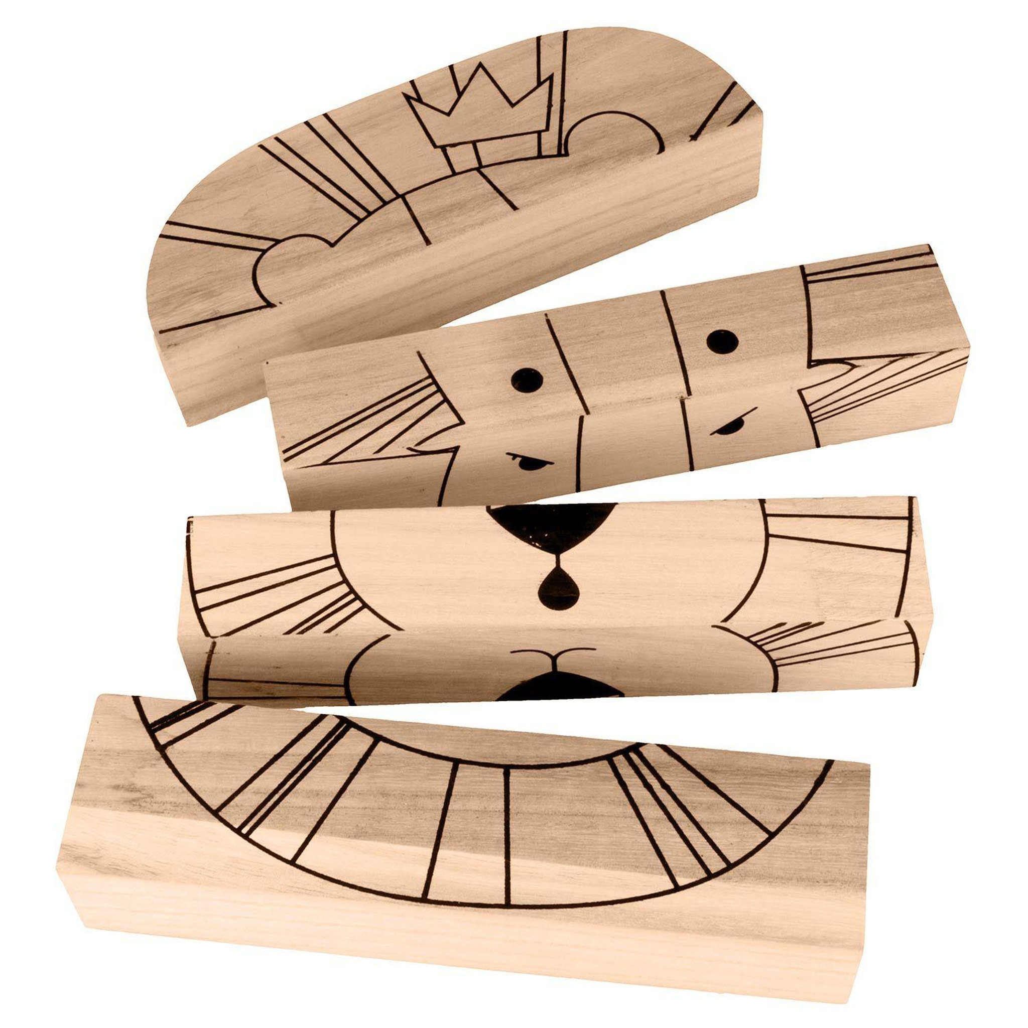 Voir la diapositive 1 : Artemio Puzzle humeurs lion en bois