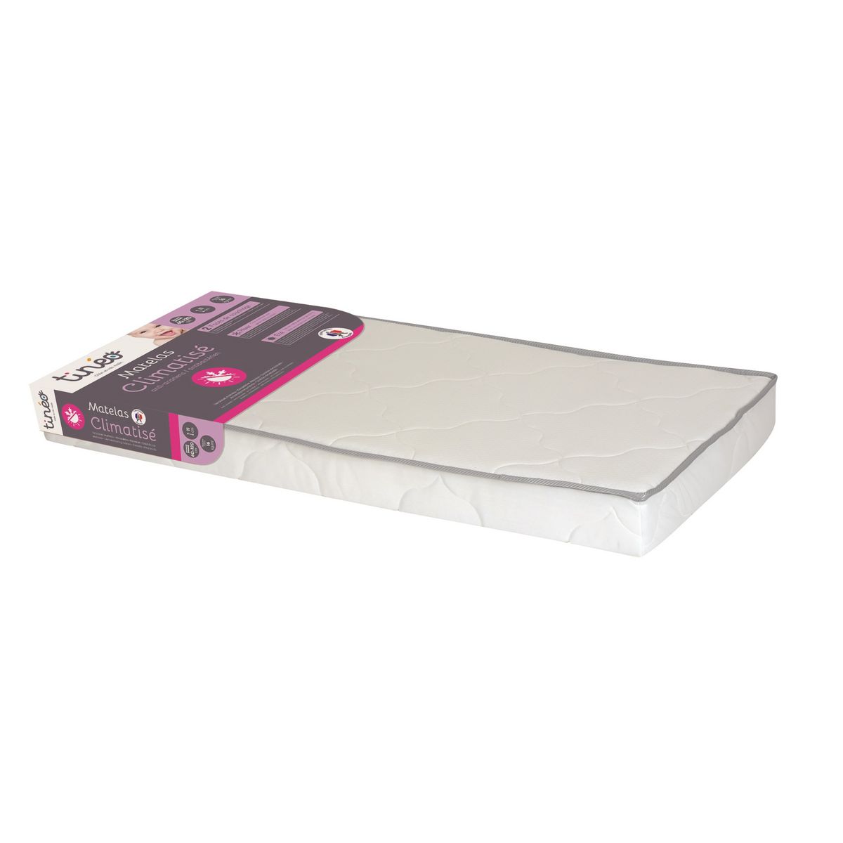 TINEO Matelas bébé climatisé, faces été/hiver 60x120cm