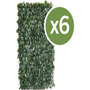 Voir la diapositive 1 : Habitat et Jardin Lot de 6 Clôtures en treillis de saule  Fragon  - 200 x 100 cm - Vert