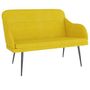 Voir la diapositive 2 : VIDAXL Banc Jaune 110x76x80 cm Velours