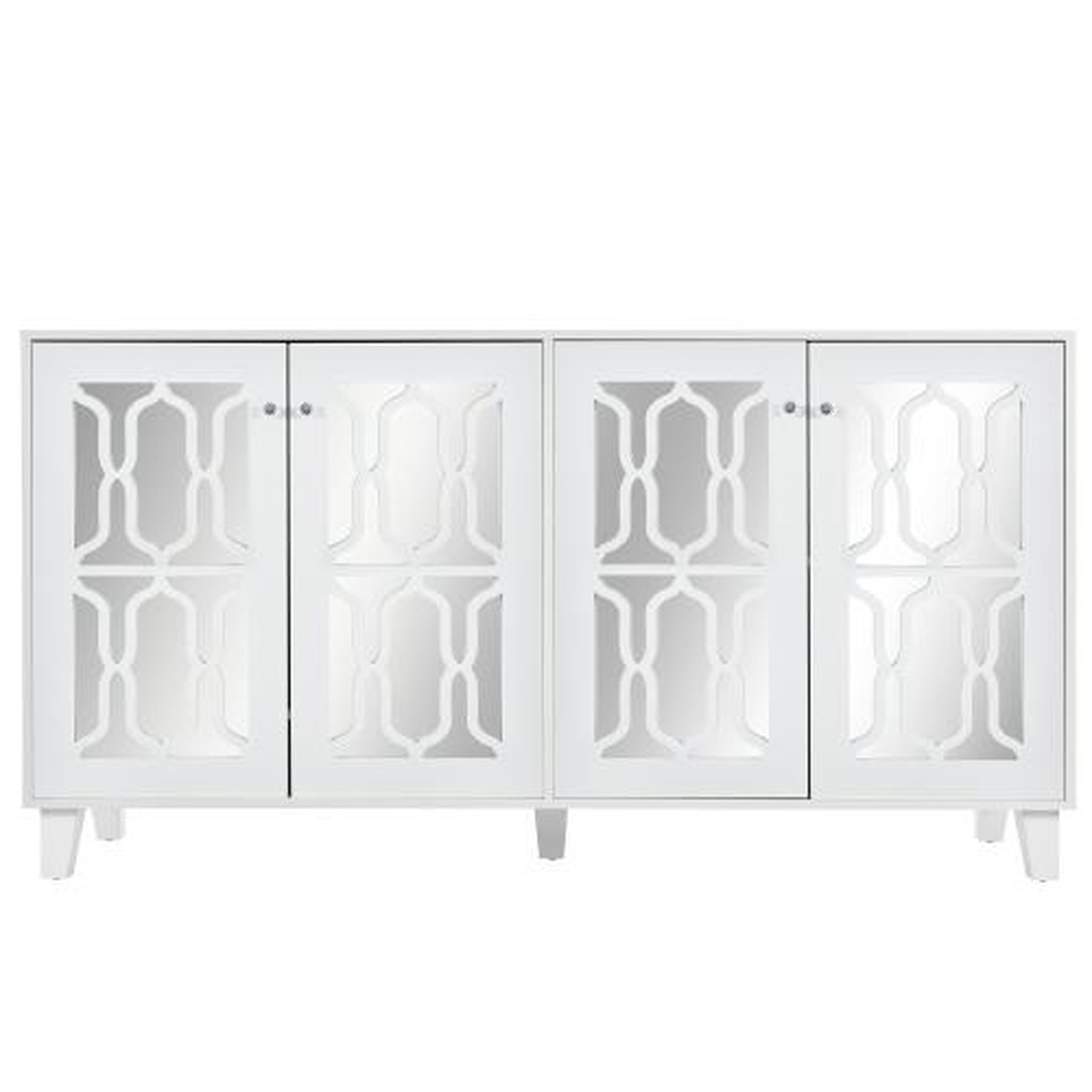 MERAX Buffet 4 porte(s) 0 tiroir(s) - 160 cm blanc mdf
