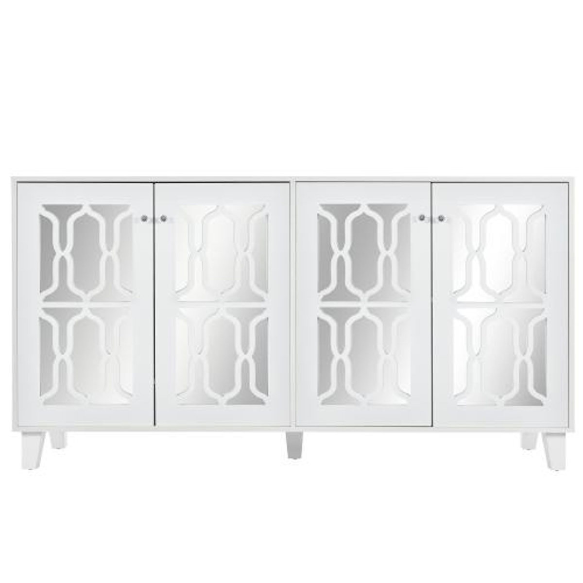 MERAX Buffet 4 porte(s) 0 tiroir(s) - 160 cm blanc mdf