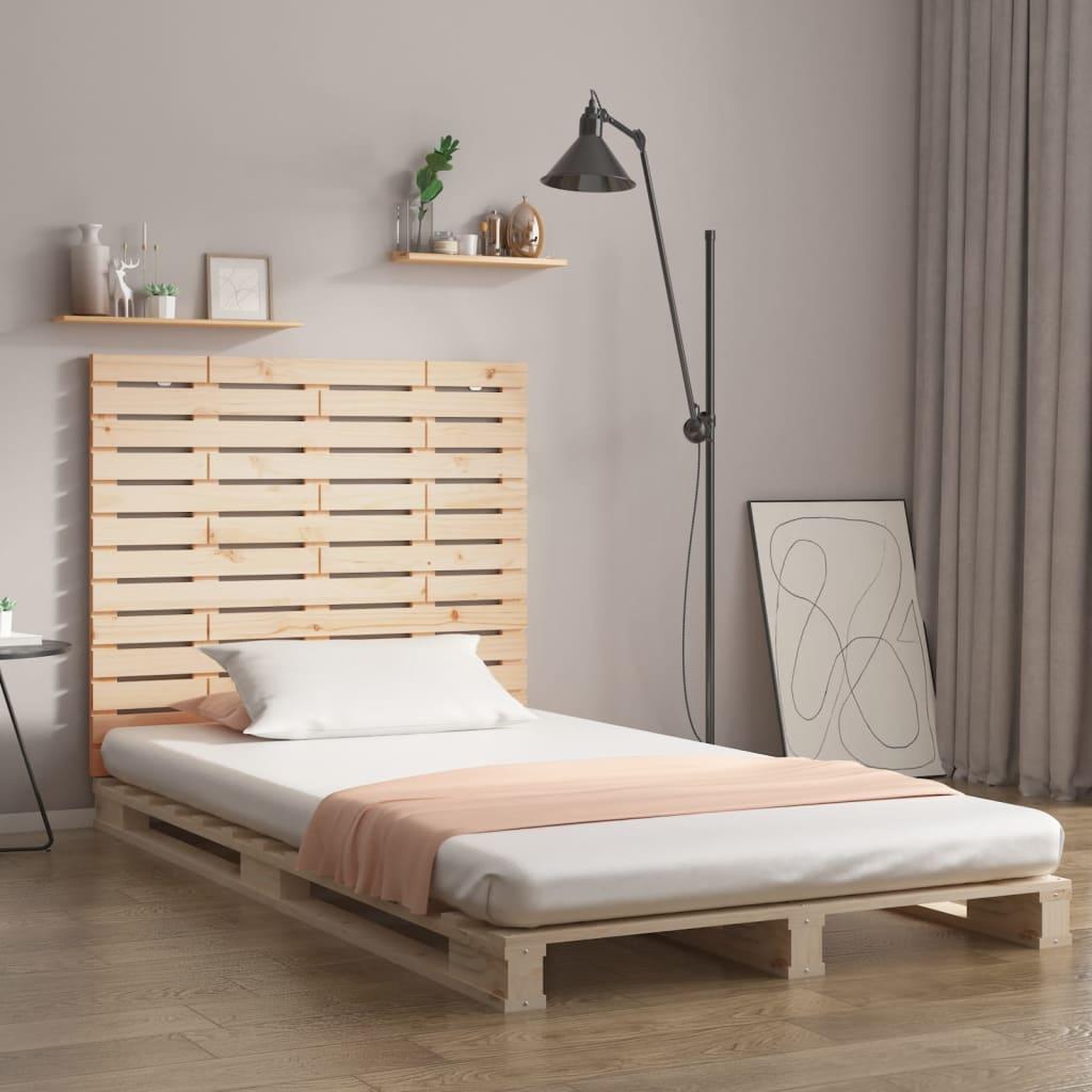 Voir la diapositive 1 : VIDAXL Tete de lit murale 81x3x91,5 cm Bois massif de pin