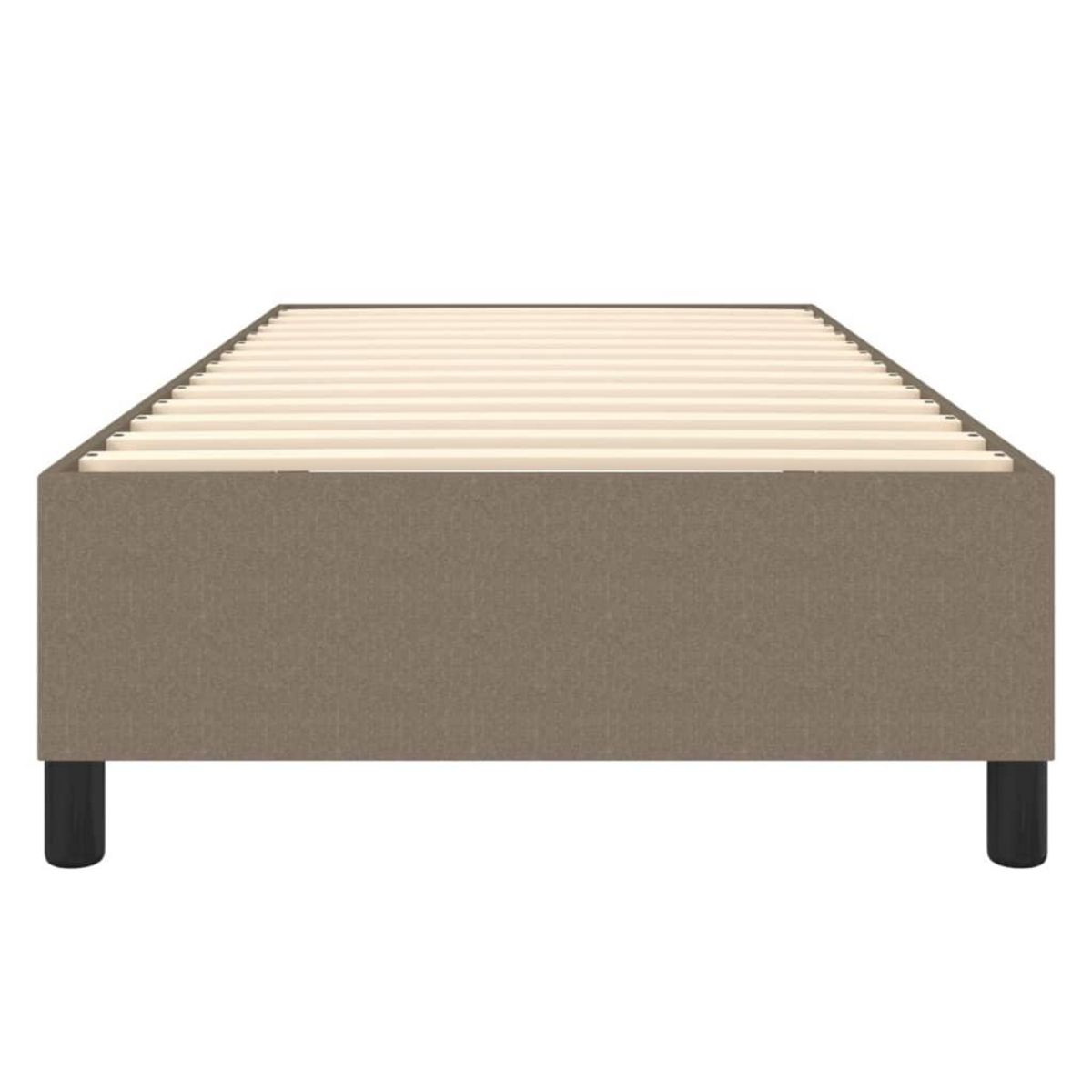 VIDAXL Cadre de lit sans matelas taupe 90x200 cm tissu