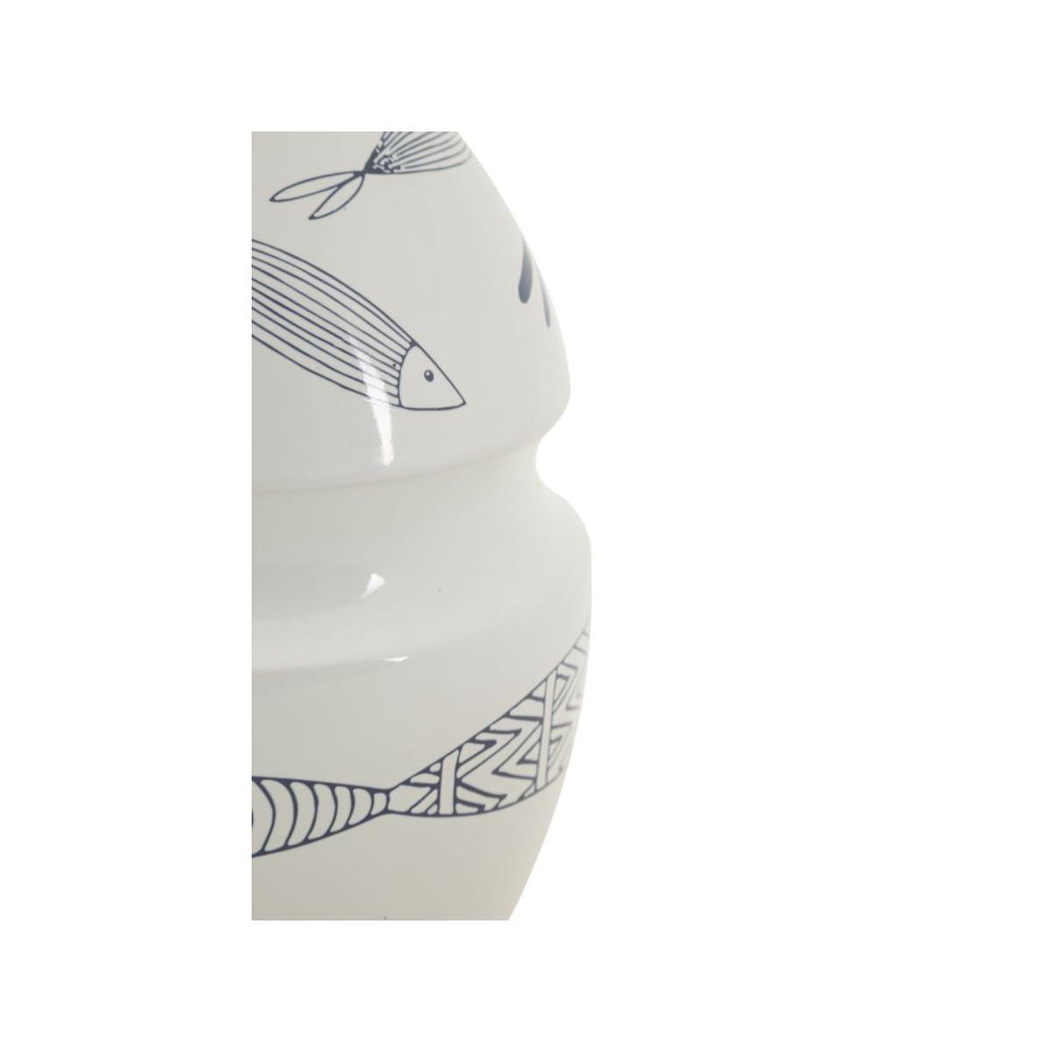 Voir la diapositive 4 : Paris Prix Vase déco en céramique  poissons  24cm multicolore