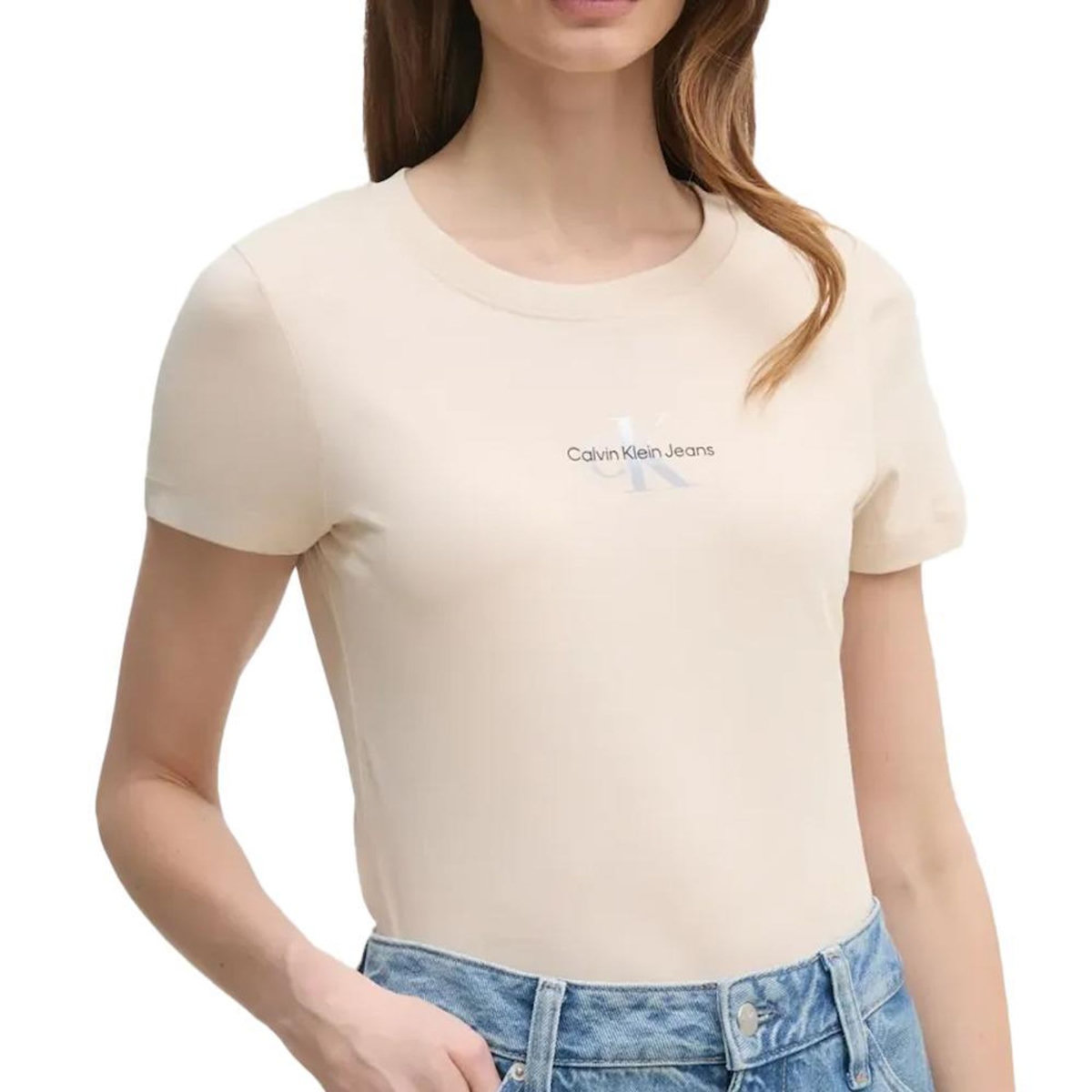 CALVIN KLEIN JEANS T-shirt Beige Femme Calvin Klein Jeans Gradient
