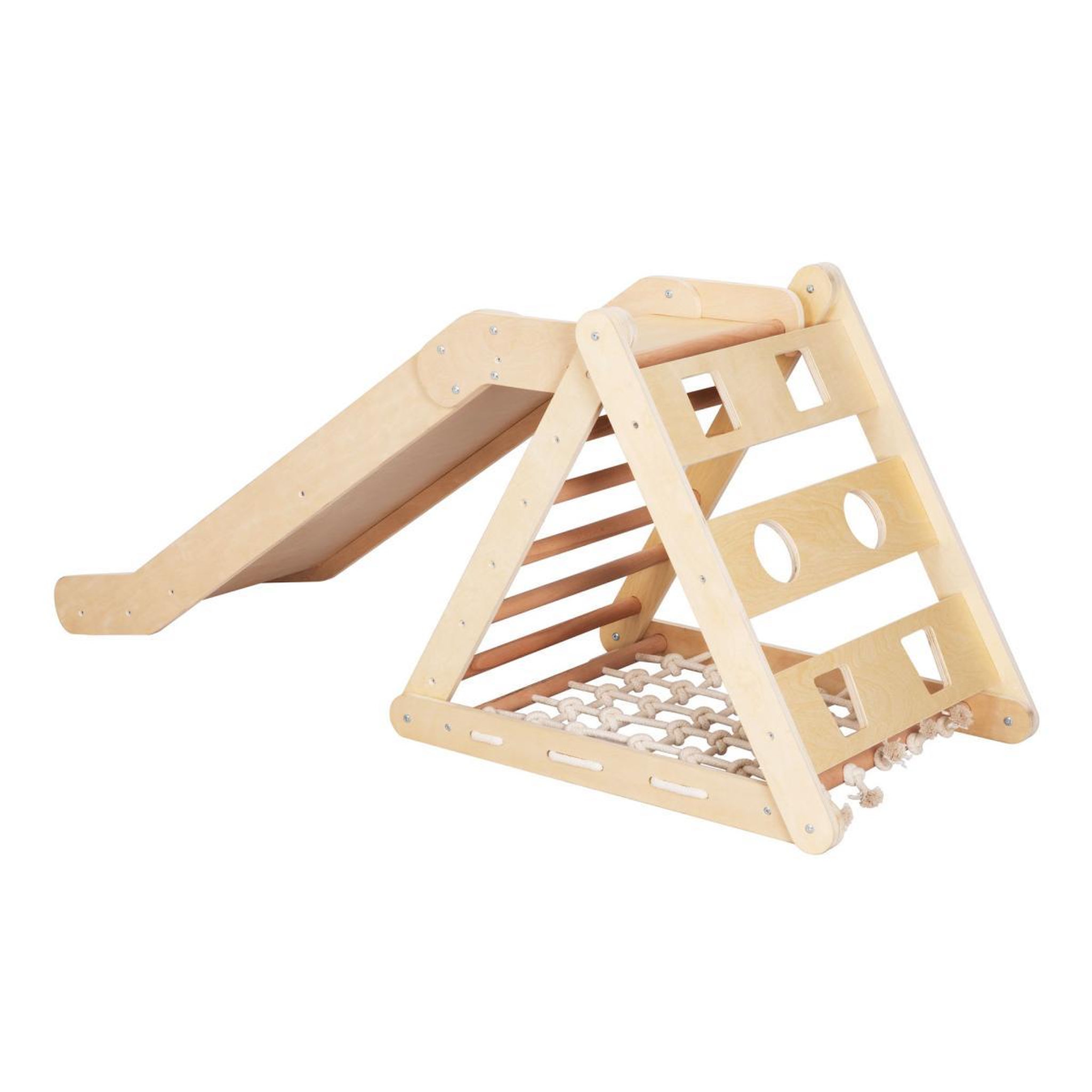 Voir la diapositive 2 : Axi House Triangle + toboggan Sammie 2-en-1 naturel
