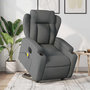 Voir la diapositive 1 : VIDAXL Fauteuil inclinable de massage electrique Gris fonce Tissu