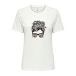 Only T Shirt  Femme Only Stella. Coloris disponibles : Blanc