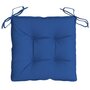 VIDAXL Coussins de chaise 2 pcs bleu 40x40x7 cm tissu oxford