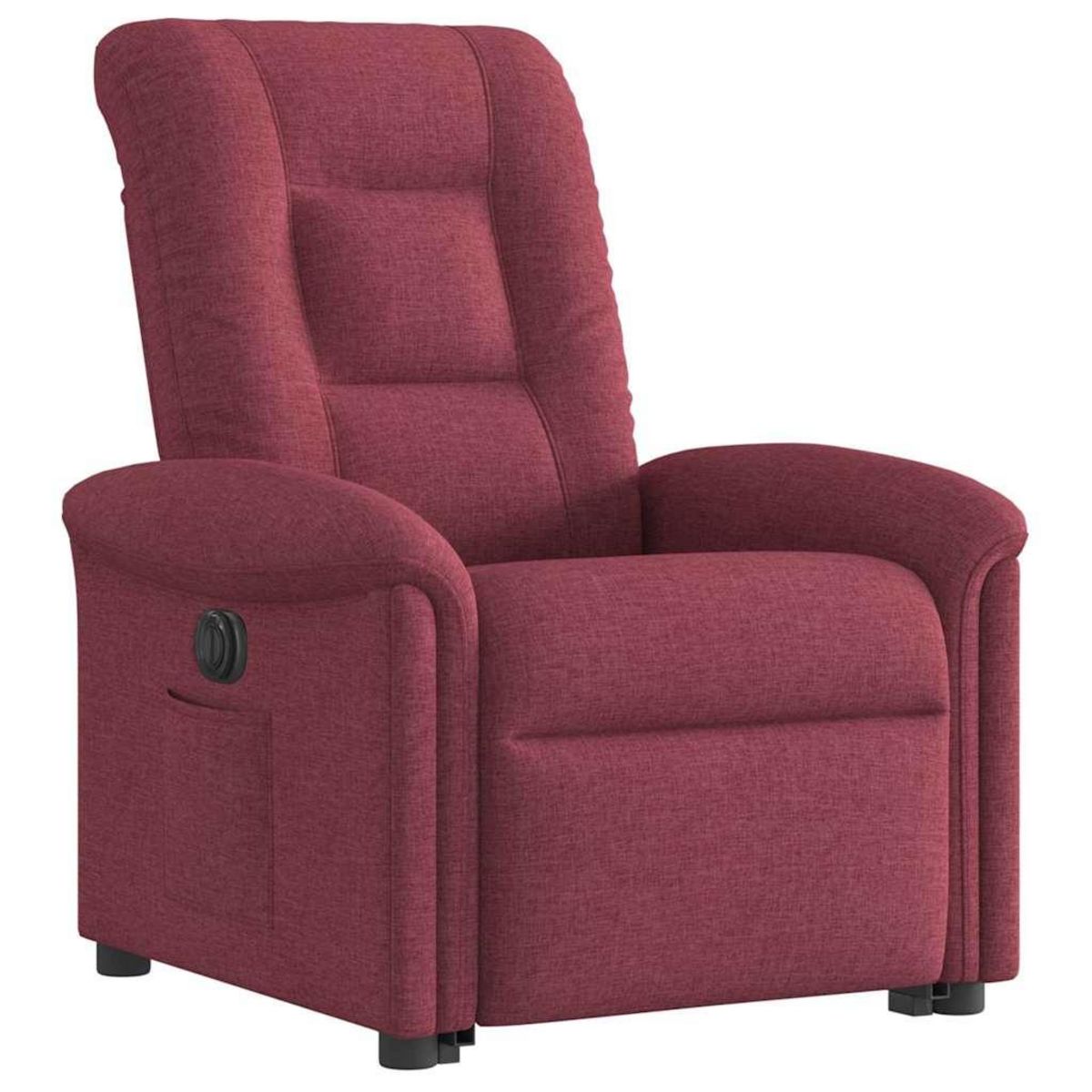 VIDAXL Fauteuil inclinable electrique rouge bordeaux tissu