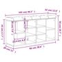 Voir la diapositive 6 : VIDAXL Banc a chaussures chene marron 102x32x50 cm bois d'ingenierie